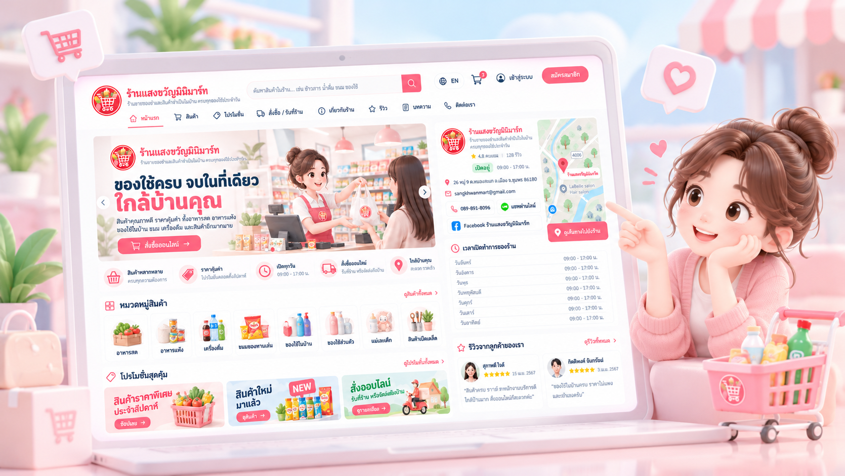 มีเว็บไซต์หน้าร้านเป็นของตัวเองทันทีที่ใช้ Lullapos